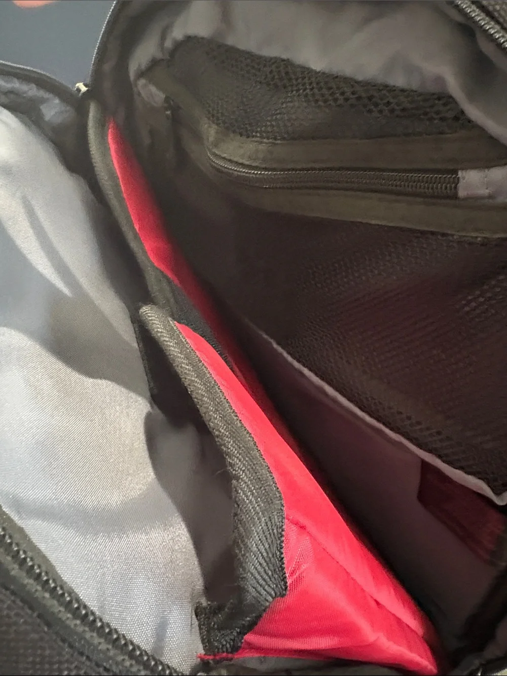 Swiss-Style Black and Gray Men's Backpack with Front Organizer